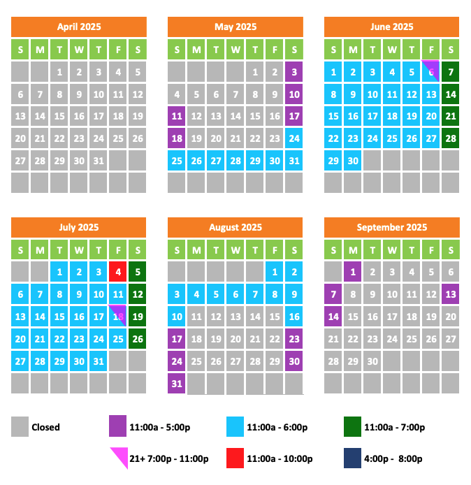 Operating Calendar